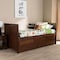 Baxton Studio Linna Modern Walnut Brown-Finished Daybed with Trundle 146-8202 - alternate 8